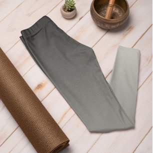 Herfsttrendkleur Silver Grey Ombre Leggings