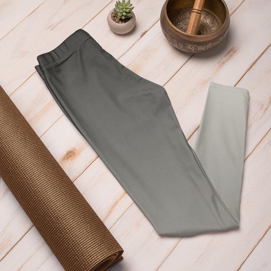 Herfsttrendkleur Silver Grey Ombre Leggings