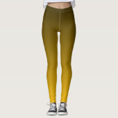 Herfsttrendkleur Sunburst Yellow Ombre Leggings (Voorkant)