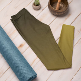 Herfsttrendkleur Sunny Olive Ombre Leggings