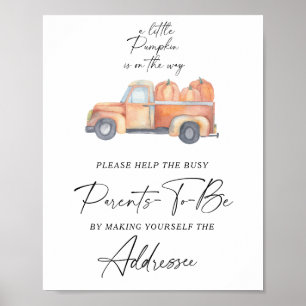 Herfsttruck - Help de drukke aanstaande ouders Aan Poster