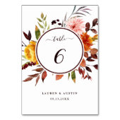 Herfsttuin Aquarel Bruiloft Kaart (Voorkant)