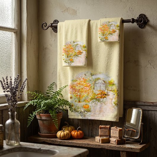 Herfsttuin badhanddoekenset bad handdoek
