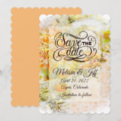 Herfsttuin bewaar de datum uitnodiging (Voorkant / Achterkant)