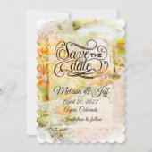 Herfsttuin bewaar de datum uitnodiging (Voorkant)