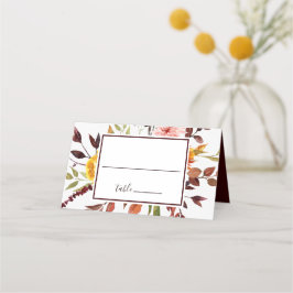 Herfsttuin Bourgondië Aquarel Bruiloft Plaatskaartje