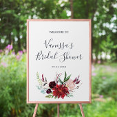 Herfsttuin | Burgundy Bruiloft Welcome Poster