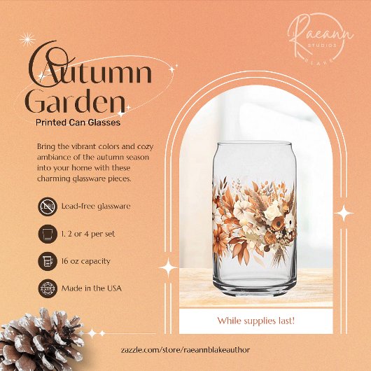 Herfsttuin Gedrukte Blikken Glazen
