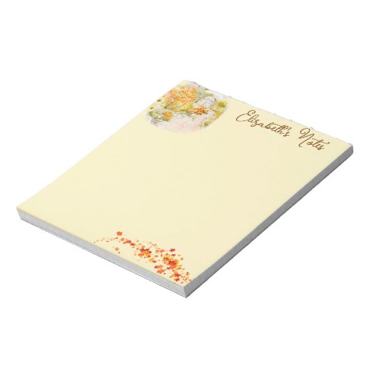 Herfsttuin gepersonaliseerd notitieblok (Linkerzijde)