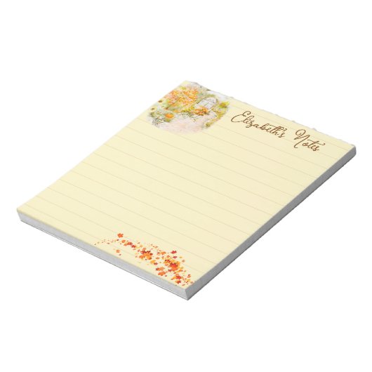 Herfsttuin gepersonaliseerd notitieblok (Linkerzijde)