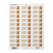 Herfsttuin in bloei Trouwadres Etiket (Full Sheet)