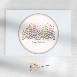 Herfsttuin met libellen bruiloft ronde sticker