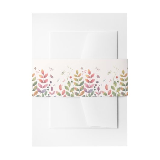 Herfsttuin met libellen bruiloft uitnodigingen wikkel (Voorkant Voorbeeld)