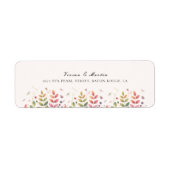 Herfsttuin met libellen trouwadres etiket (Voorkant)