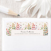 Herfsttuin met libellen trouwadres etiket (Insitu)