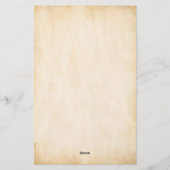 Herfsttuin met schedel en pompoenen gevoerd briefpapier (Achterkant)