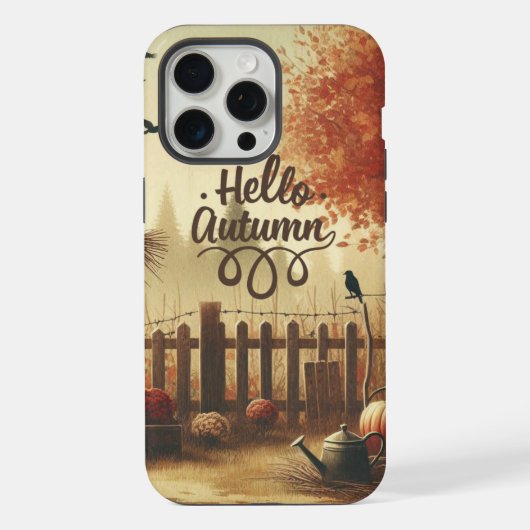 Herfsttuin & vogelverschrikker iPhone hoesje (Achterkant)