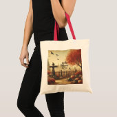 Herfsttuin & vogelverschrikker tote bag (Voorkant (product))