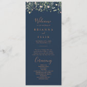 Herfsttuin Wilde Bloem Minimalistische Trouwprogra Programmakaart (Voorkant)