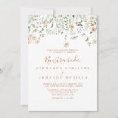 Herfsttuin Wilde Bloem Nuestra Boda Bruiloft Kaart (Voorkant)