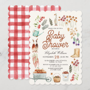 Herfsttuinelementen Baby Shower Kaart