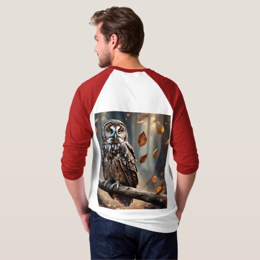 Herfstuil 🍂🦉 | boswijsheid t-shirt (Achterkant volledig)