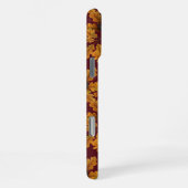 Herfstuilen op donkerrood iPhone hoesje (Rechterkant)