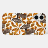 Herfstuilen op katoen wit Case-Mate iPhone case (Achterkant (horizontaal))