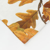 Herfstuilen op katoen wit fleece deken (Hoek)