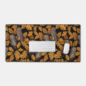 Herfstuilen op zwart bureaumat (Keyboard & Muis)