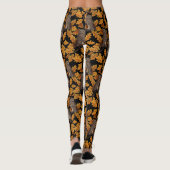 Herfstuilen op zwart leggings (Achterkant)