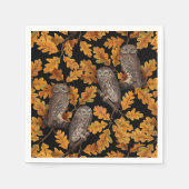 Herfstuilen op zwart servet (Voorkant)