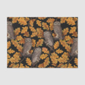 Herfstuilen op zwart tissuepapier (Voorkant)