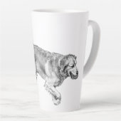 Herfstuitje met Red-Ball Pup Latte Mok (Rechterhoek)