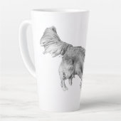 Herfstuitje met Red-Ball Pup Latte Mok (Linkerhoek)