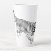 Herfstuitje met Red-Ball Pup Latte Mok (Voorkant)