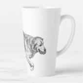 Herfstuitje met Red-Ball Pup Latte Mok (Rechts)