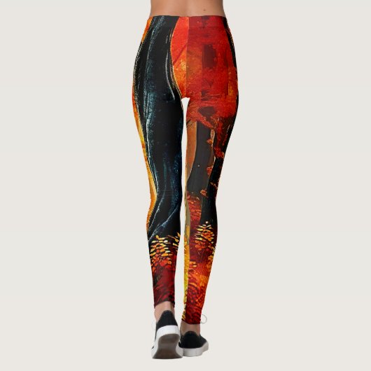 Herfstvakantie: Fiery Forest Path Leggings (Achterkant)