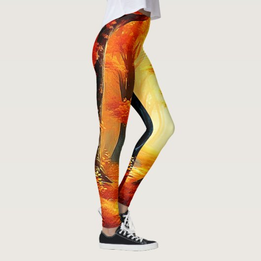 Herfstvakantie: Fiery Forest Path Leggings (Rechts)