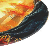 Herfstvakantie: Fiery Forest Path Snijplank (Hoek)