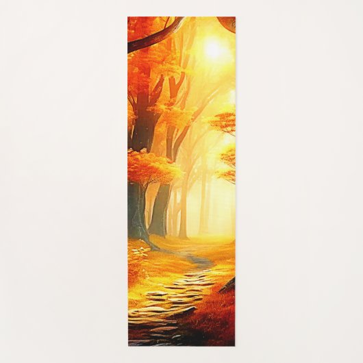 Herfstvakantie: Fiery Forest Path Yogamat (Voorkant)