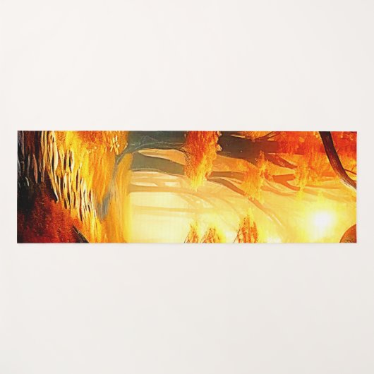 Herfstvakantie: Fiery Forest Path Yogamat (Voorkant (horizontaal))