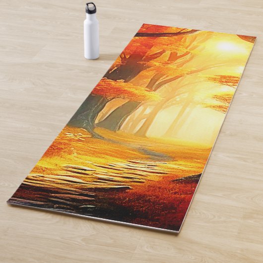 Herfstvakantie: Fiery Forest Path Yogamat (In situ)