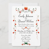 Herfstvakantie verlaat bruiloft uitnodiging (Voorkant)