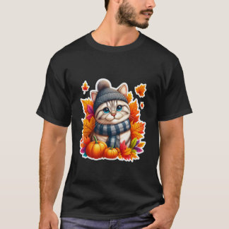 Herfstval Amerikaanse Kortharige Katte-eigenaar Da T-shirt