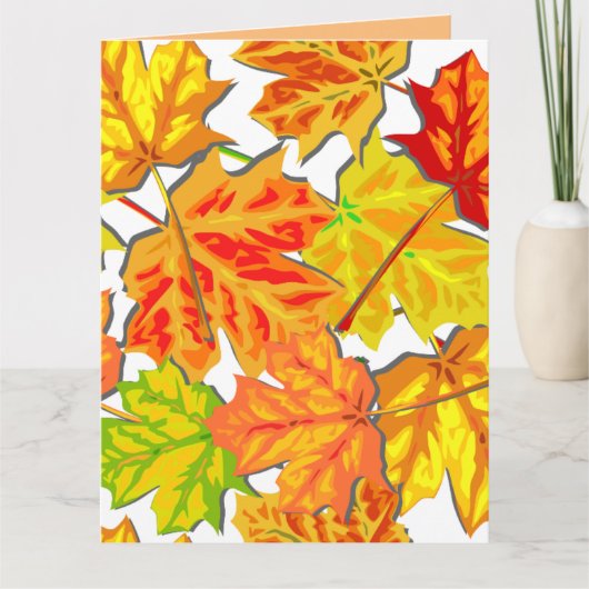 HERFSTVAL BIRTHDAYCARD GROOT KAART (Voorkant)