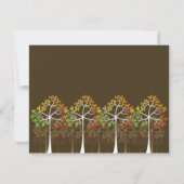Herfstval bomen bos bruiloft Save The Date Kaart (Achterkant)