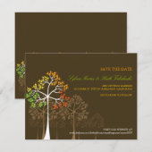 Herfstval bomen bos bruiloft Save The Date Kaart (Voorkant / Achterkant)