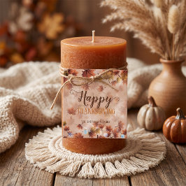 Herfstval bruine bladeren Gelukkig Thanksgiving Bedankjes Labels