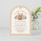Herfstval Cutie Pie Baby Shower Kaart (Staand voorkant)
